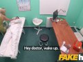 Fake Hospital Sweet blonde Russian eats docs cum after doggystyle fucking