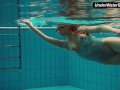 Big titted Dashka bounces body underwater