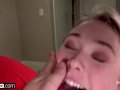 Alyssa Cole Slapped with cum after her creampie