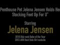 Penthouse Pet Jelena Jensen Holds Her Stocking Feet Up For U