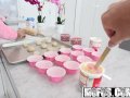 Mofos - Busty Colombians Jamie Valentine plays with food and strips