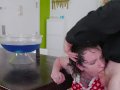 Ktichen PAWG gets assfucked and dunked in punch bowl