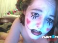 Flirt4Free Fetish - Cain Abel - Kinky Clown Girl Spanks Her Squirting Pussy