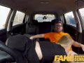 Fake Driving School Petite learner with small tits eats instructors cum