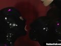 RubberDoll & Rubberella Spank Latex Slut Plus Sybian Orgasm!