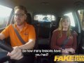 Fake Driving School 34F Boobs Bouncing in driving lesson