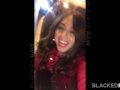 BLACKEDRAW Riley Reid rims hung black stud in hotel room