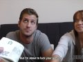 HUNT4K. Chick Angella Christin fucked by stranger on couch for cash