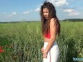 Public Agent Sexy Spanish beauty fucked in a field for cash