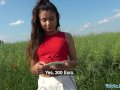Public Agent Sexy Spanish beauty fucked in a field for cash