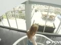 POVD Balcony blonde WARM CREAMPIE FUCK