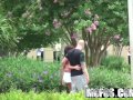 MOFOS - Slutty Teen Savana Ginger Seduced Her BF for a Quick Fuck Outdoor in Public Park Gets Filmed