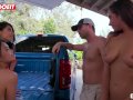 Hot Party Sluts Have Foursome Sex With Neighbor!