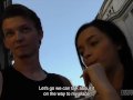 HUNT4K. Pretty brunette fucked by stranger to earn cash for ring