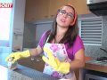 LETSDOEIT - Big Ass Latina Maid Loves cleaning cock cum - LETSDOEIT