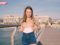 LETSDOEIT - Hardcore Fuck for a Russian Babe on a Public Beach