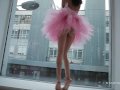 Beautiful Sveta dancing wearing a pink ballerina tutu dress