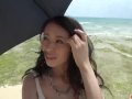 Kyouko Maki tries POV sex by the beach with More at Japanesemamas com