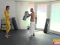 FAKEhub Kung Fu class gets crazy with tall skinny squirter