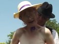 hairy granny outdoor fucked with huge turnip