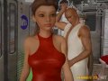 Fucked in front of people! 3D girl banged by ebony stranger in subway train