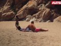 LETSDOEIT - Ebony Teen Noe Milk Seduced And Fucked At The Beach