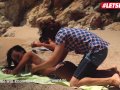 LETSDOEIT - Ebony Teen Noe Milk Seduced And Fucked At The Beach