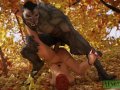 Little Red Riding Hood fucked by Werewolf monster. 3D Porn Animation