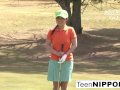 Teen golfer gets her pink pounded on the green!