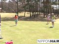Teen golfer gets her pink pounded on the green!