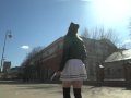 Look under my skirt. Jeny Smith spinning in a miniskirt in public