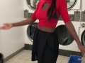 Ebony girl picked up in launderette for anal sex