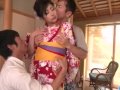 Yuna Shiratori, milf in kimono, fucked in threesom - More at javhd net