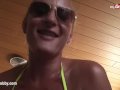 MyDirtyHobby - Sunbathing babe gets fucked by a peeping tom