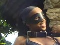 african mask milf takes a big cock