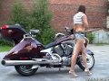 Horny biker girl gets off