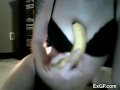 Bannana pussy masturbation