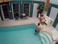 HUNT4K. Young bad bitch sucks dick and gets banged by the poolside