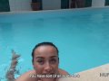 HUNT4K. Hottie wants to have fun in the pool so why pleases owner