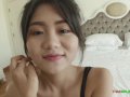 Adorable Thai amateur has her tight pussy stuffed