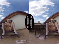 Solo blonde beauty, Lena Love is masturbating, in VR