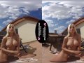 Solo blonde beauty, Lena Love is masturbating, in VR