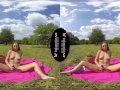 Solo Ornela Morgan is masturbating in the nature, in VR