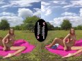 Solo Ornela Morgan is masturbating in the nature, in VR