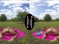 Solo Ornela Morgan is masturbating in the nature, in VR