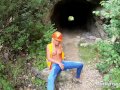 Claudia Macc in Outdoor High Vis Piss